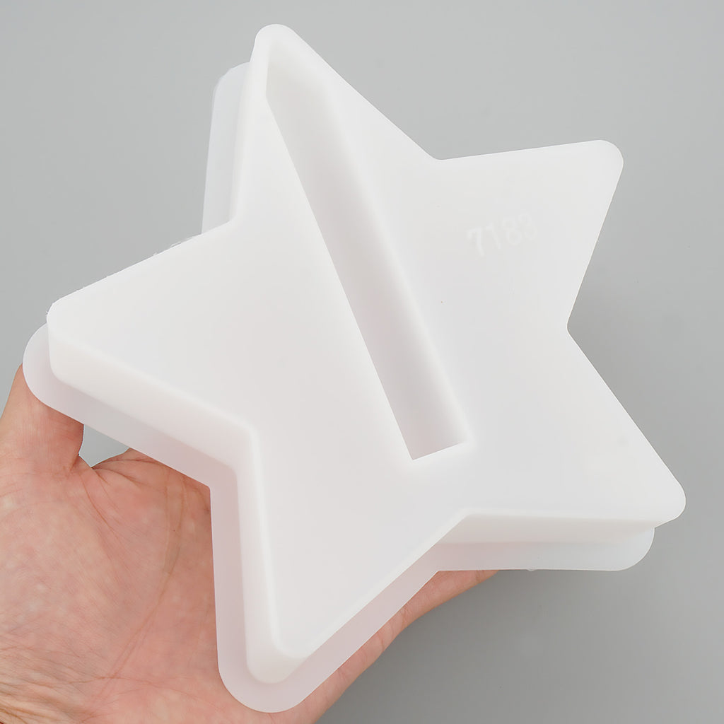 3D Star Decorative with one Test Tubes Vase Silicone Mould, classic Design Vase Mould, Silicone Mould, Resin Crafts,Flower holder