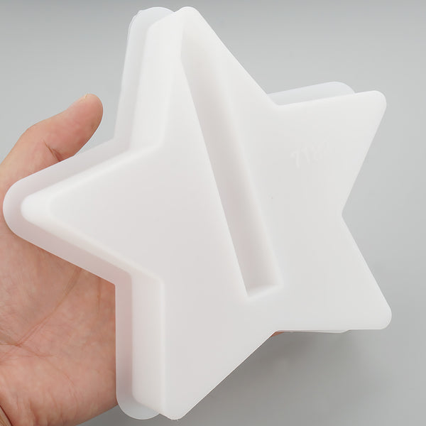 3D Star Decorative with one Test Tubes Vase Silicone Mould, classic Design Vase Mould, Silicone Mould, Resin Crafts,Flower holder
