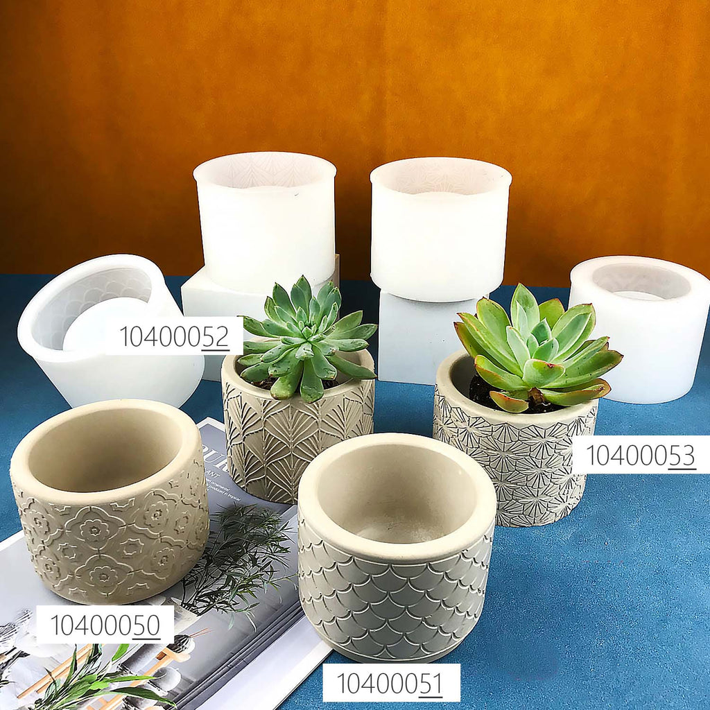 epoxy plant pot 105x80MM mini Gardening Decor Round Flower Pot Silicone Molds Epoxy Resin Concrete Plaster Planter Mould Handmade Succulent Flowerpot Mold 10400053
