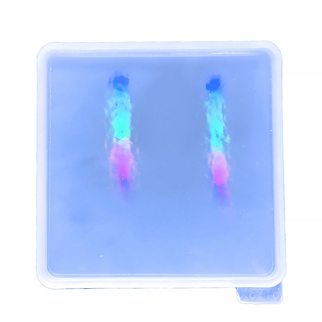 Holographic Light Shadow Coaster Silicone mold, Epoxy Resin Geode Coaster Mold DIY Handmade Resin Holo Cup Mat Coffee coaster mold