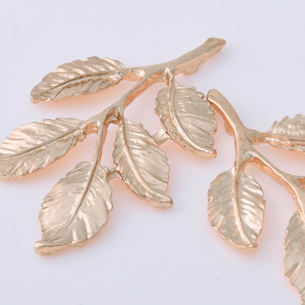 5 Gold  5.4*3.5cm Charm Alloy Leafs Metal Pendant accessories Jewelry findings Diy Handmade Pendants