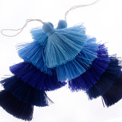 Wholesale Layered Tassel Pendant Five Tier Colorful Cotton Tassel for Earrings pendant handmade 2pcs 10192855