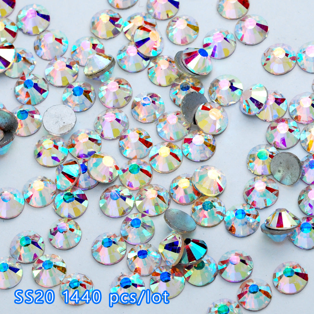 SS20 1440PCS Non Hot Fix Crystal, Flat Back Clear AB Rhinestones for Nail Art,Wholesale