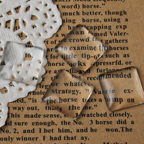 200 15MM square Flat Back  clear Crystal glass Cabochon,Top quality