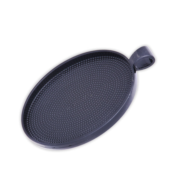 18x25mm oval Pendant trays,zinc Alloy filled,Black,20pcs/lot