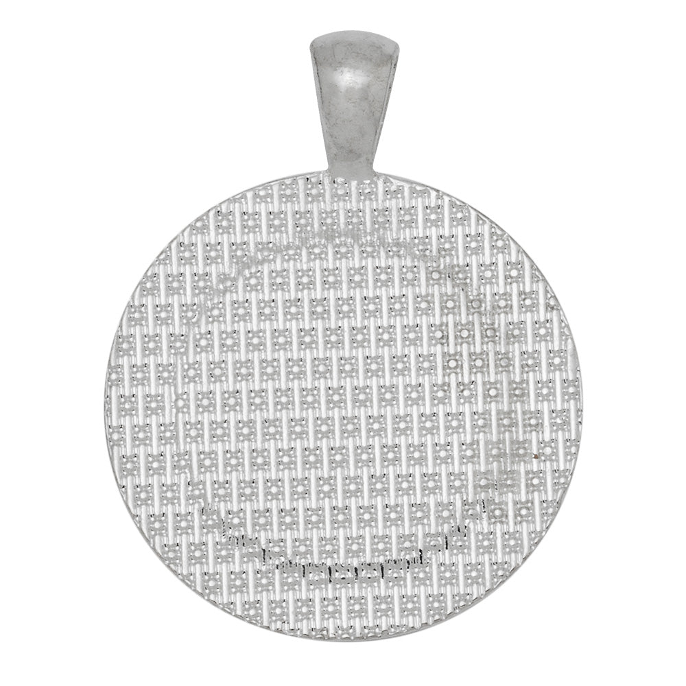 20mm Jewelry Round Blank Cameo Pendant Trays Striped Edges Rhinestone Silver Plated Pendant Setting,Sold 10pcs/lot