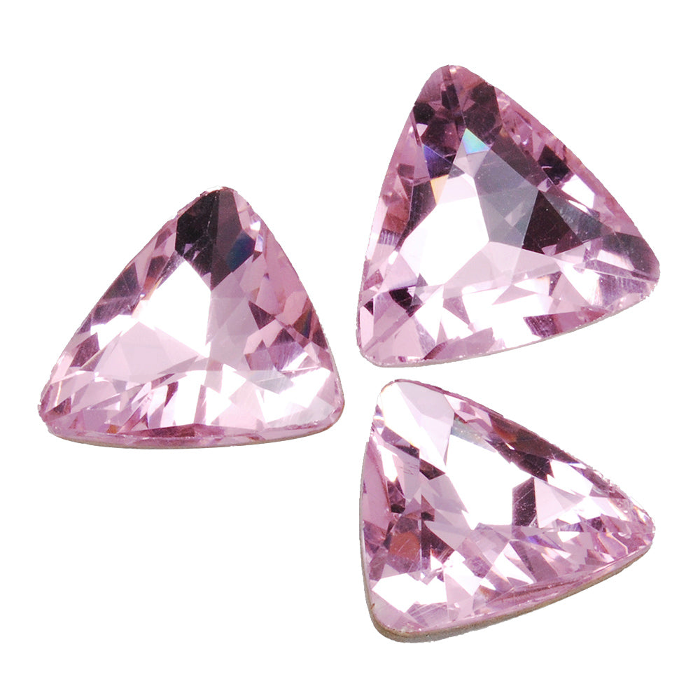 23mm Triangle bottom tip Crystal Fancy Stone,Cushion Cut Gem,4727,Pink Crystal Faceted Stone,10pcs/lot