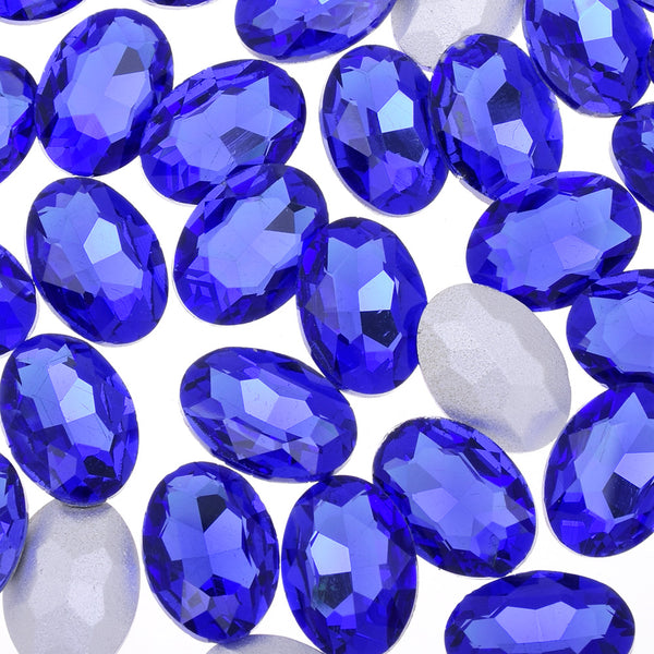 13x18mm Oval Pointed Back Rhinestones Glass Jewels point crystal Nail Art Craft Supply blue 50pcs 10183952