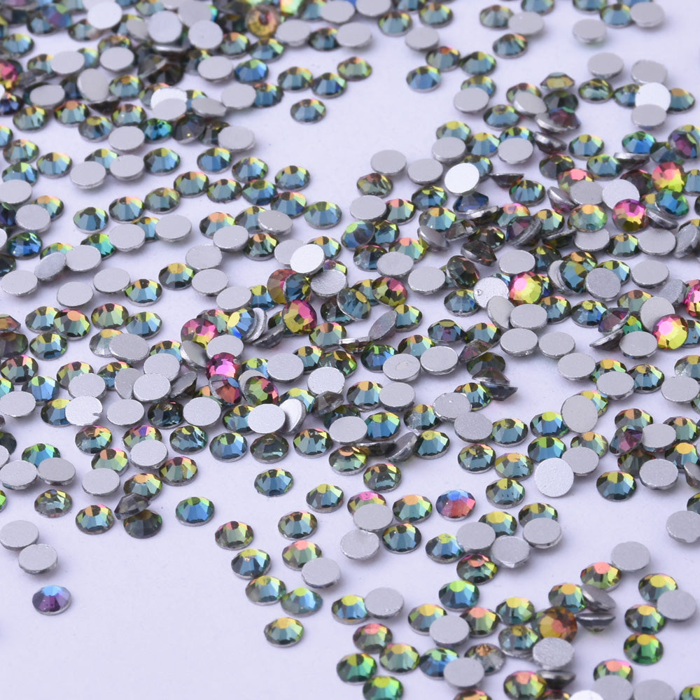 SS6 1440PCS Rainbow colors Non Hot Fix Crystal, Flat Back 3D Rhinestones DIY Phone case Nail art design deco supplies