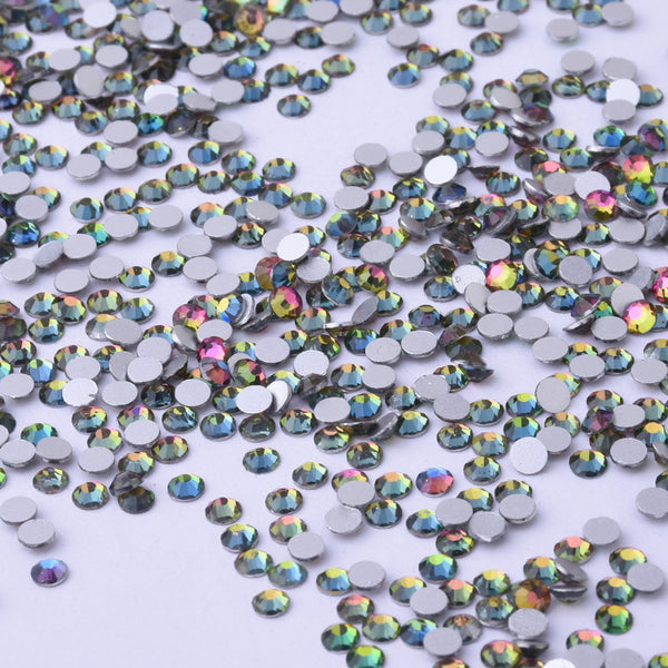 SS6 1440PCS Rainbow colors Non Hot Fix Crystal, Flat Back 3D Rhinestones DIY Phone case Nail art design deco supplies