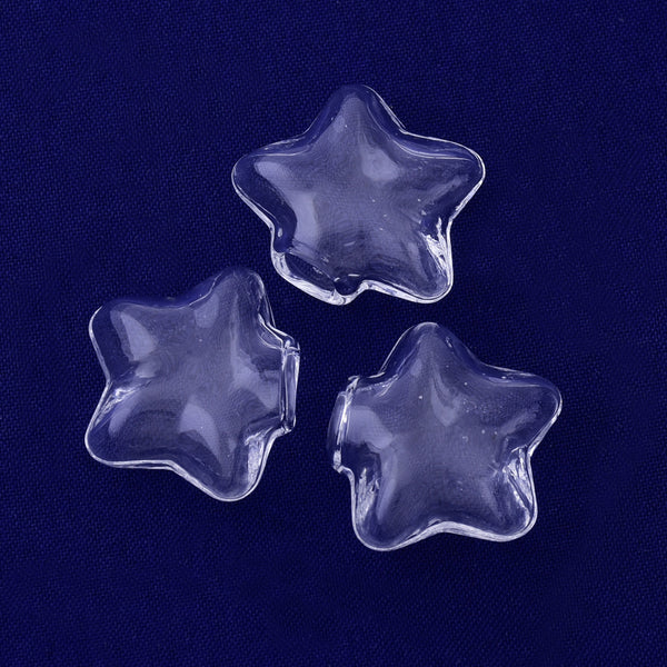 10pcs Glass Jars 20*15MM Five-pointed star White Clear glass for jewelry Necklace Pendant making Clear Glass wishing Bottles
