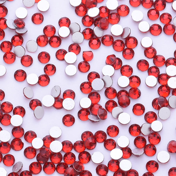 SS8 1440PCS Dark Red  Non Hot Fix Crystal, Flat Back 3D Rhinestones DIY Phone case Nail art design deco supplies