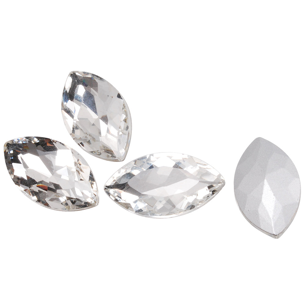 32 *17mm White & Clear Marquise Cabochon Cushion Cut Fancy Crystal Stone,4227,Crystal Fancy Stone,10pcs/lot