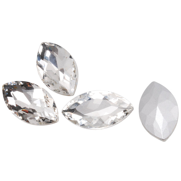 32 *17mm White & Clear Marquise Cabochon Cushion Cut Fancy Crystal Stone,4227,Crystal Fancy Stone,10pcs/lot