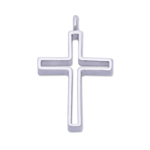 10 Silver Metal cross frame 33*23*4mm open back pendant  Zinc alloy accessories pendant trays Base Blanks pendant