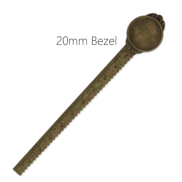 Antique bronze plated ruler with 20mm bezel,length is 132mm,stationery ruler,bookmark,alloy filled, 10pieces/lot