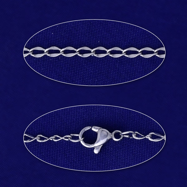 0.4*0.2mm link Stainless Steel Chain with Lobster Clasp necklace chain Custom handMade 20"51mm 5pcs 10174003