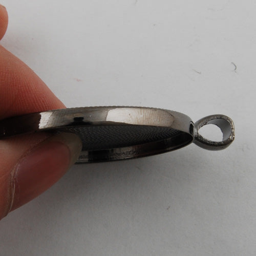 30*40mm Oval Cameo Cabochon Base Setting Pendants,Gun Metal Black Plated,Lead Free And Nickel Free,Sold 20PCS Per Lot