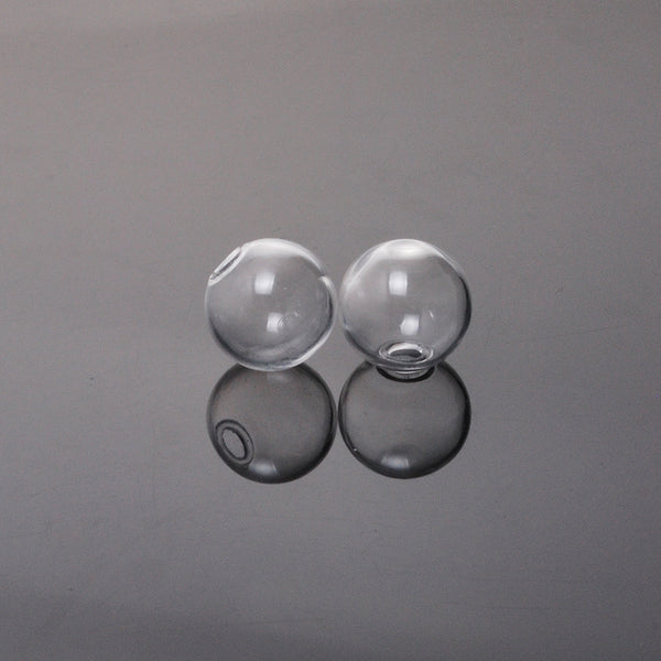 14mm Single-hole glass beads,White & Clear glass ball for jewelry Necklace & Pendant making,Glass jewelry Findings,Hole size 3mm,10pcs/lot