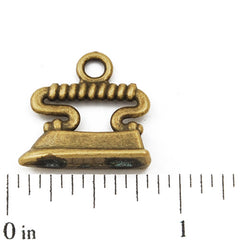 18*14mm Vintage antique bronze Zinc alloy Charms,3D flat iron,sold 400 pcs per pkg