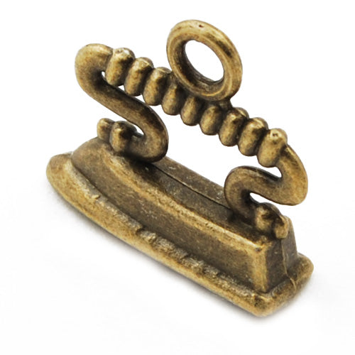 18*14mm Vintage antique bronze Zinc alloy Charms,3D flat iron,sold 400 pcs per pkg
