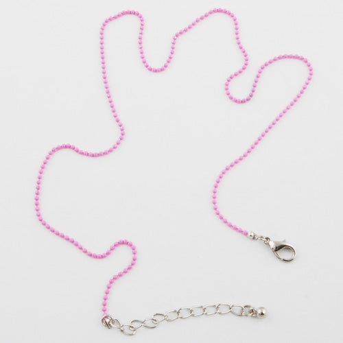 1.5MM Pink Ball Chain,45cm Long (17 Inch),Sold 20 Stripe Per package