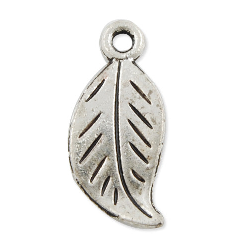 400PCS 17*8.2mm Vintage antique silver Zinc alloy Charms,leaf