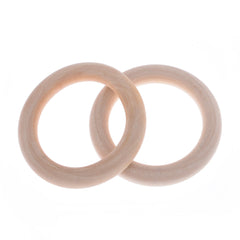 33mm Natural Wooden Teething Ring Wood Teether New Baby Gift ring is made of wood DIY Craft Rings for Crafts 10pcs