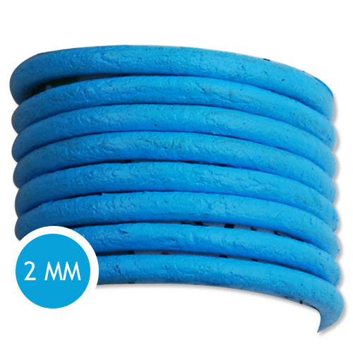 2.0mm Thickness Blue Round Leather Cord,Sold 50M/Roll