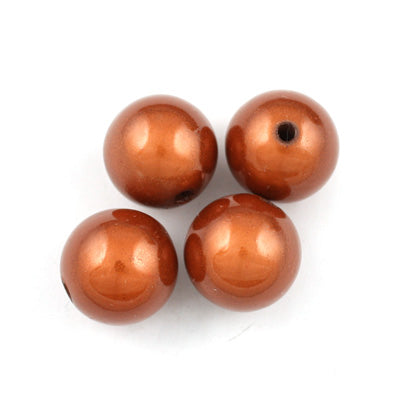 Top Quality 6mm Round Miracle Beads,Cinnamon,Sold per pkg of about 5000 Pcs