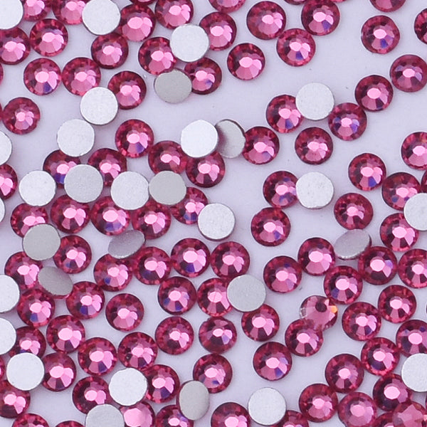 SS12 1440PCS Rose Red  Non Hot Fix Crystal, Flat Back 3D Rhinestones DIY Phone case Nail art design deco supplies