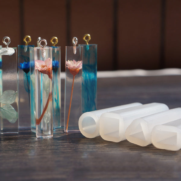 1 pcs Cuboid Bars Silicone Mold Bar Healing Pendant Keyring Long Silicone Mold DIY Resin Pendant 10x6mm
