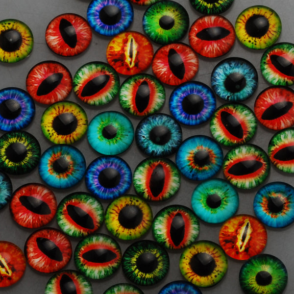 12mm Round glass cabochons,Dragon's Eye pattern glass cabochon,flat back,thickness 4.5mm,50 pieces/lot