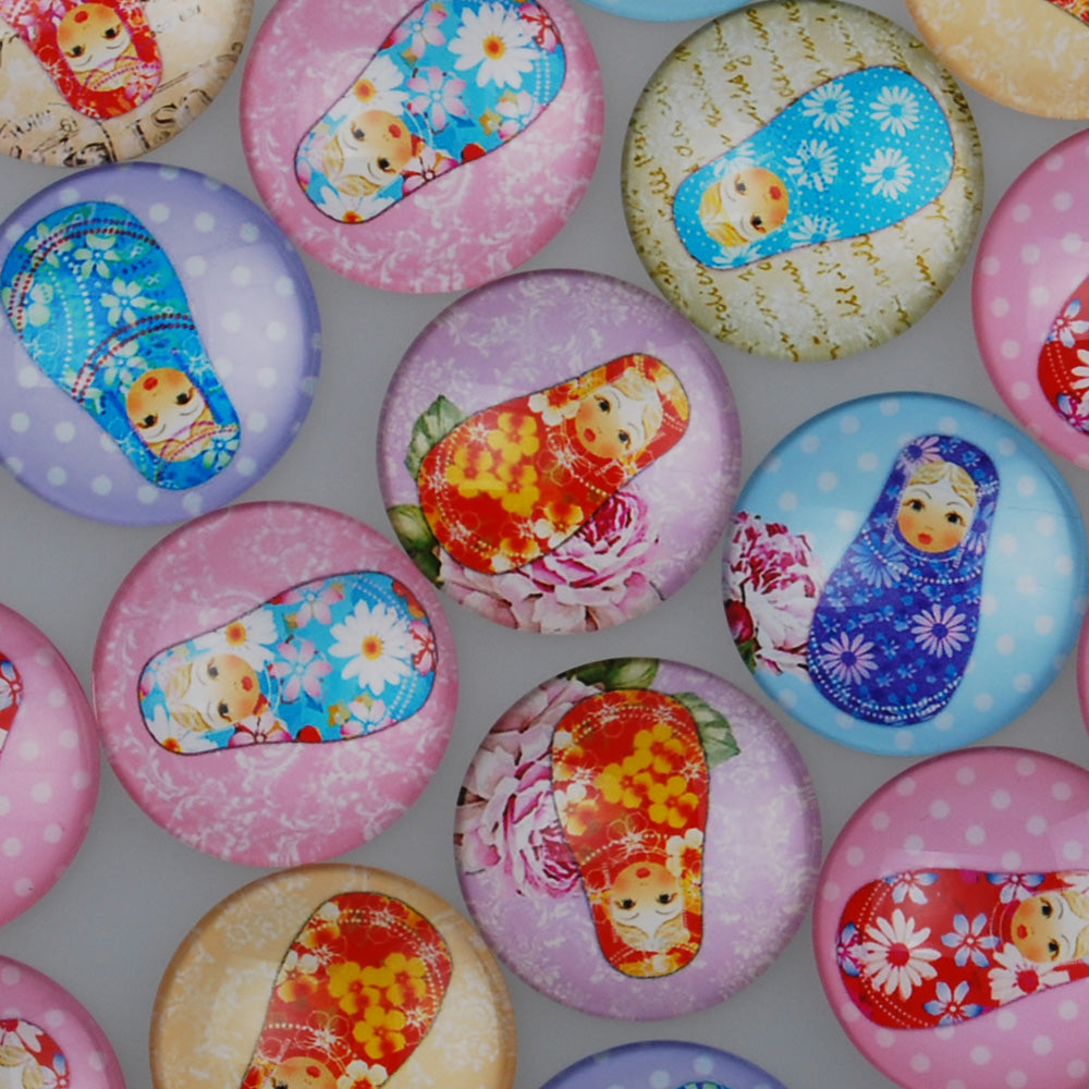 30MM Round colorful glass cabochons with mixed cartoon baby girls,Photo glass cabochons,flat back,thickness 7mm,20 pieces/lot