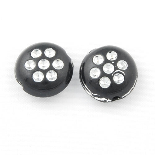 5*10 MM Plastic Beads with diamond,Sold per pkg of 2000 PCS