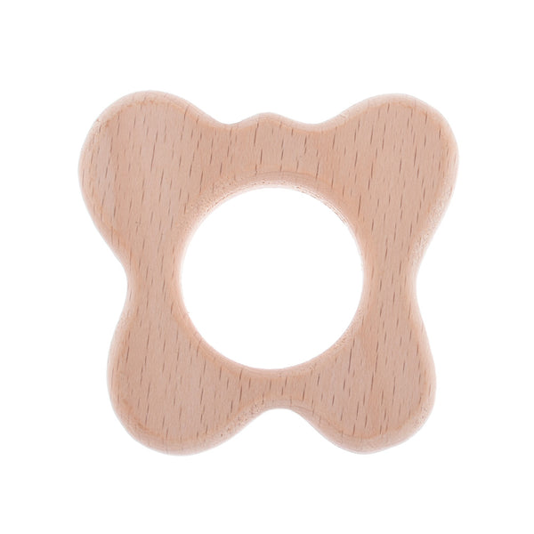 52*50mm Baby Teething Toy Wooden Teether First baby toys Handmade Baby toy Jewelry Wooden butterfly shape 2pcs 10187962
