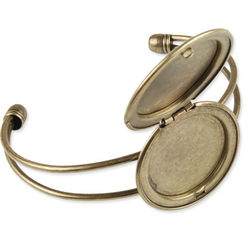 32MM Antique Bronze Bracelet With 25MM Photo Locket,Cuff,Adjustable,Lead Free And Nickel Free,fit 25mm photo;Sold 5PCS Per Lot