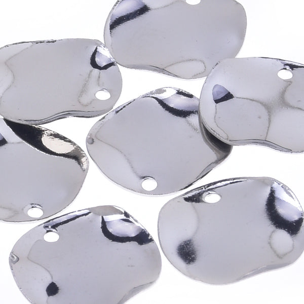 About 12mm brass Electroplate anomaly round pendant Mini Pendant Charms Jewelry Making Charm White K 20pcs