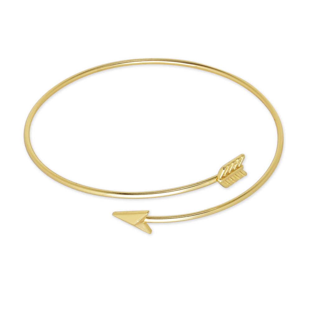 60mm Brass Arrow Cuff Bracelet adjustable Delicate arrow bangle bracelet Arrow Jewelry simple jewelry plated gold 1pcs