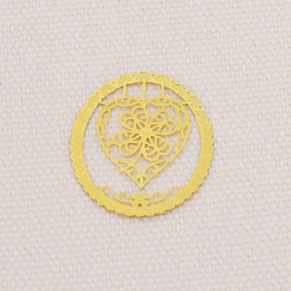 About 29*25mm metal Vintage bookmark clips Paper clips Planner Jewel clip Gold plated heart 5pcs