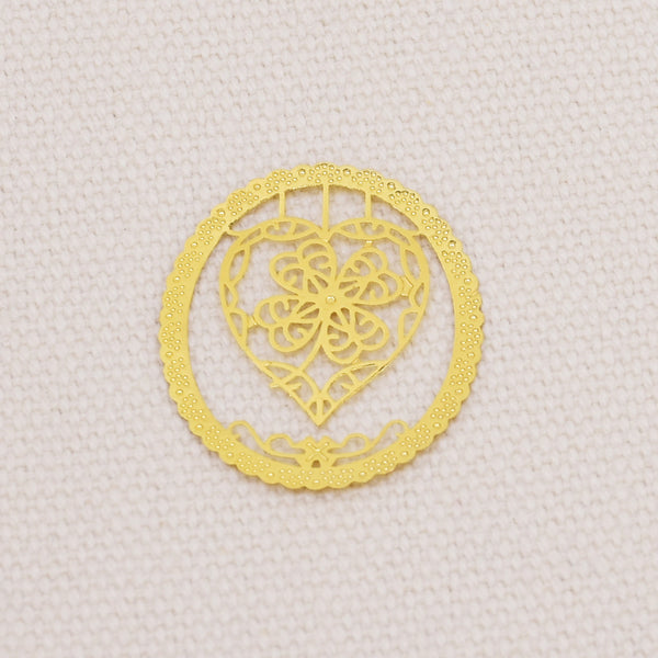 About 29*25mm metal Vintage bookmark clips Paper clips Planner Jewel clip Gold plated heart 5pcs