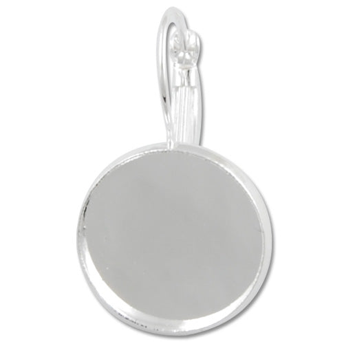 18MM Round Silver French Lever Back Earrings Blank/Base,fit 18MM glass cabochons,buttons