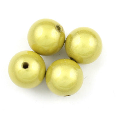 Top Quality 6mm Round Miracle Beads,Light Yellow,Sold per pkg of about 5000 Pcs
