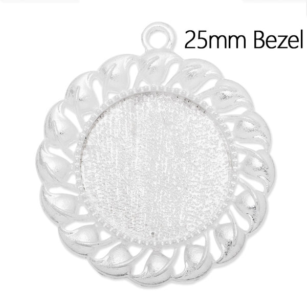 25mm(1 inch) Round pendant trays,zinc alloy filled,shine silver palted,20pcs/lot