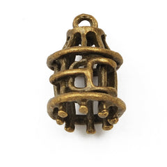 19*12mm Vintage antique bronze Zinc alloy Charms,3D Bird Cage,sold 50 pcs per pkg