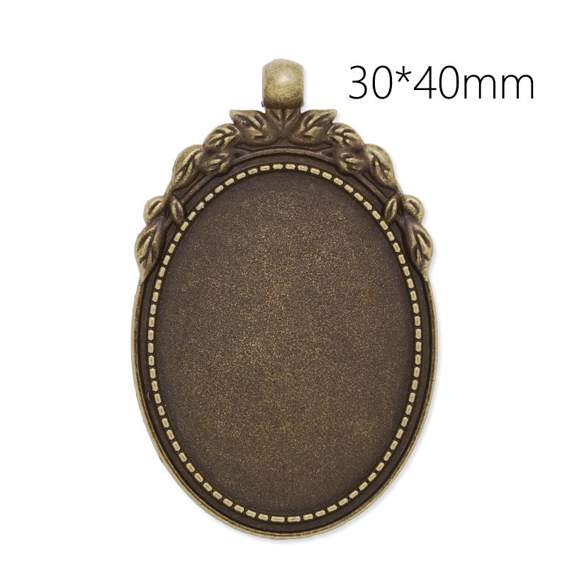 30x40mm Oval pendant tray,Zinc alloy filled,Antique Bronze plated,20pcs/lot