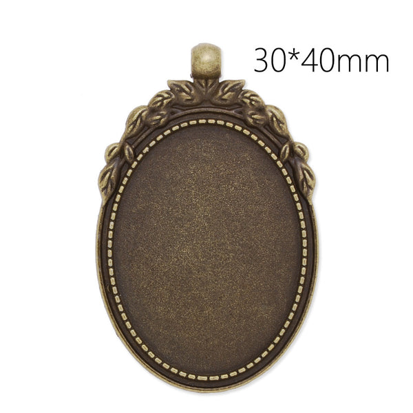 30x40mm Oval pendant tray,Zinc alloy filled,Antique Bronze plated,20pcs/lot