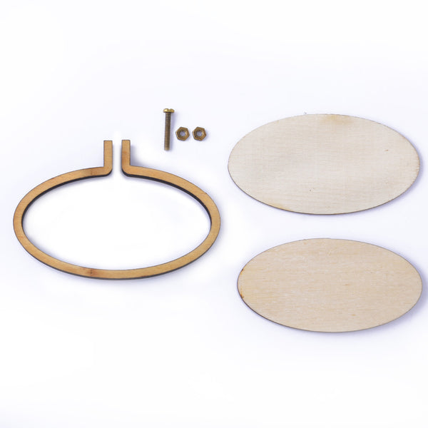 60*30mm oval (horizontal) Mini Embroidery Hoop Lasercut Frame Cross Stitch Frame Tiny Embroidery Pendant Tiny Hoop diy Embroidery Pendant 1pcs