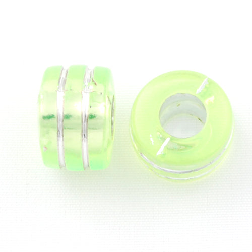 6*9 MM Silver Lined Hole Plastic Beads Sold per pkg of 1800 PCS