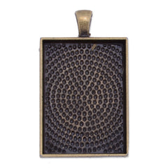25x35mm(inside) rectangle pendant trays for cabochon,zinc alloy filled,antique bronze plated,20pcs/lot